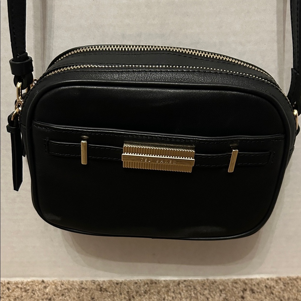 Ted Baker London Black Crossbody Bag with Gold Details